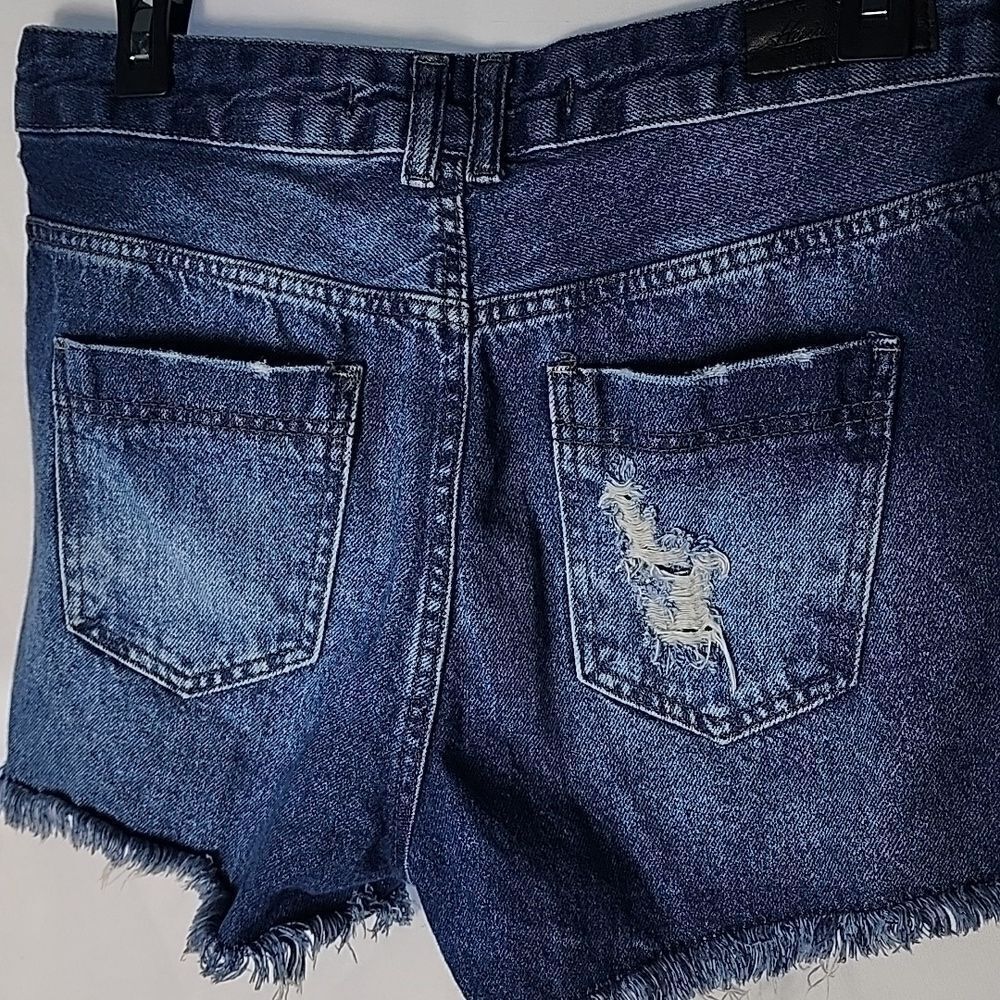 Distressed Hering Jeans Size 38/28 Jean Shorts 100% Cotton